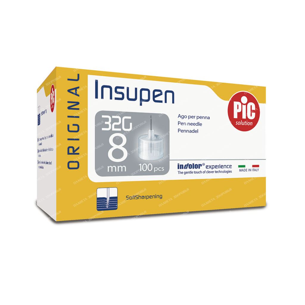 Needle for insulin syringe pens size G32 (0.23mm x 8mm) No. 100