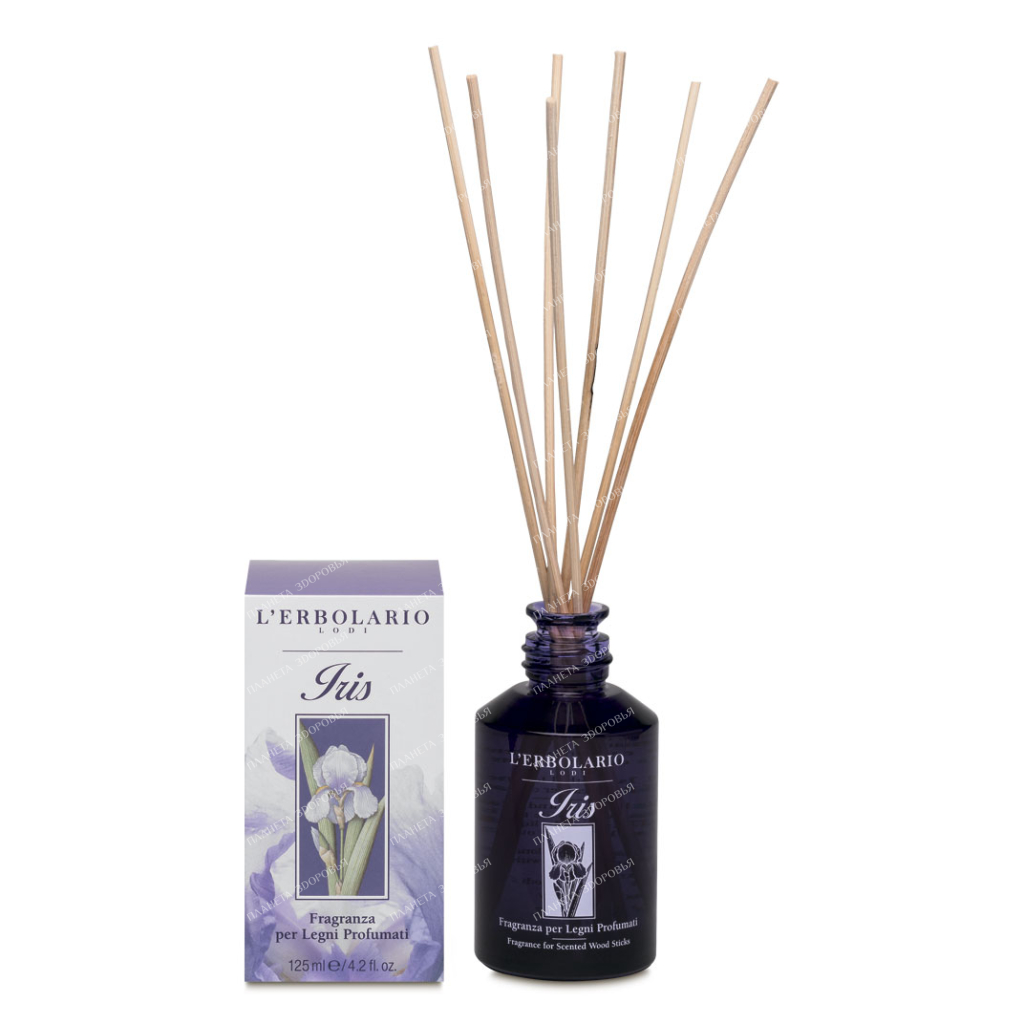 L'Erbolario "IRIS" Scented solution for impregnating rattan sticks, 125 ml