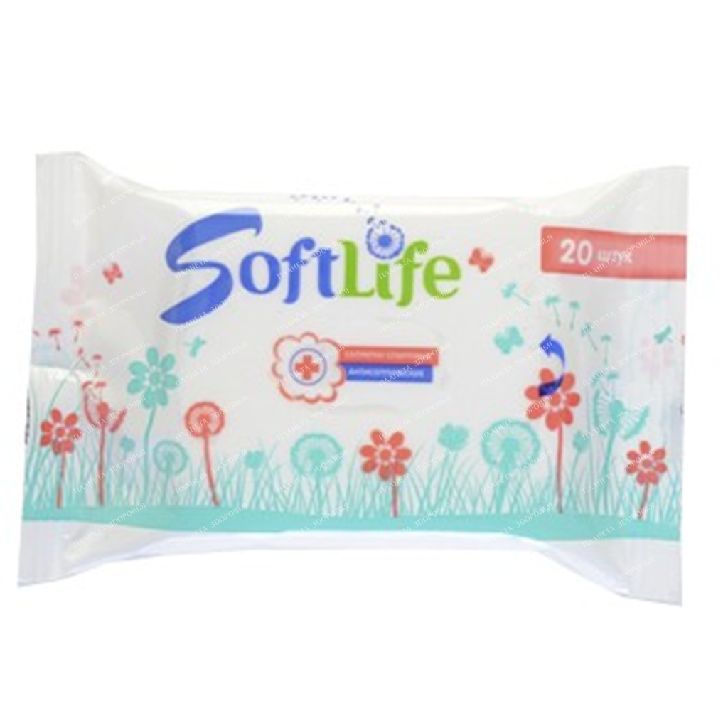 Wet Refreshing Wipes WRW (Wet Refreshing Wipes)(SoftLife), 20 pcs