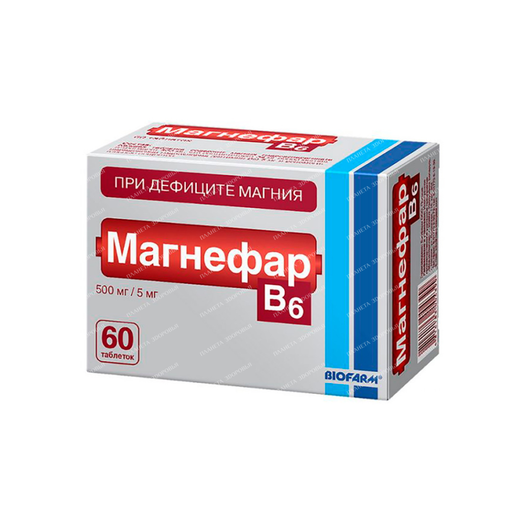 Magnefar B6 Biopharm tablets 500mg/5mg №10x6