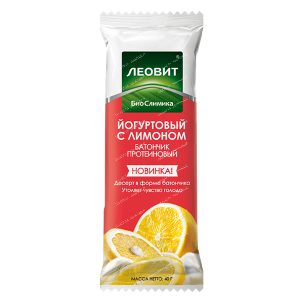 Protein bar "Yogurt with lemon". Packing 40 g. Specialized food product for preventive dietary nutrition