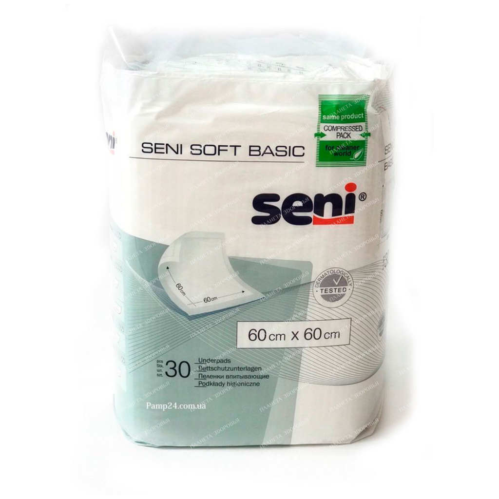 Seni Soft Basic Disposable diapers 60*60 cm (absorbent), 30 pcs
