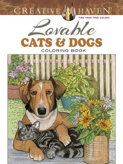 Очаровательные кошки и собаки. Раскраска | Lovable Cats and Dogs Coloring Book