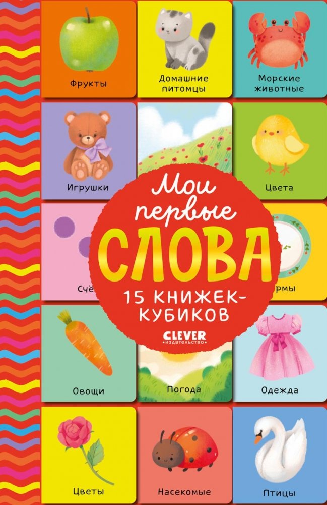 Мои первые слова. 15 книжек-кубиков. Развитие речи | My First Words: 15 Cube Books for Speech Development