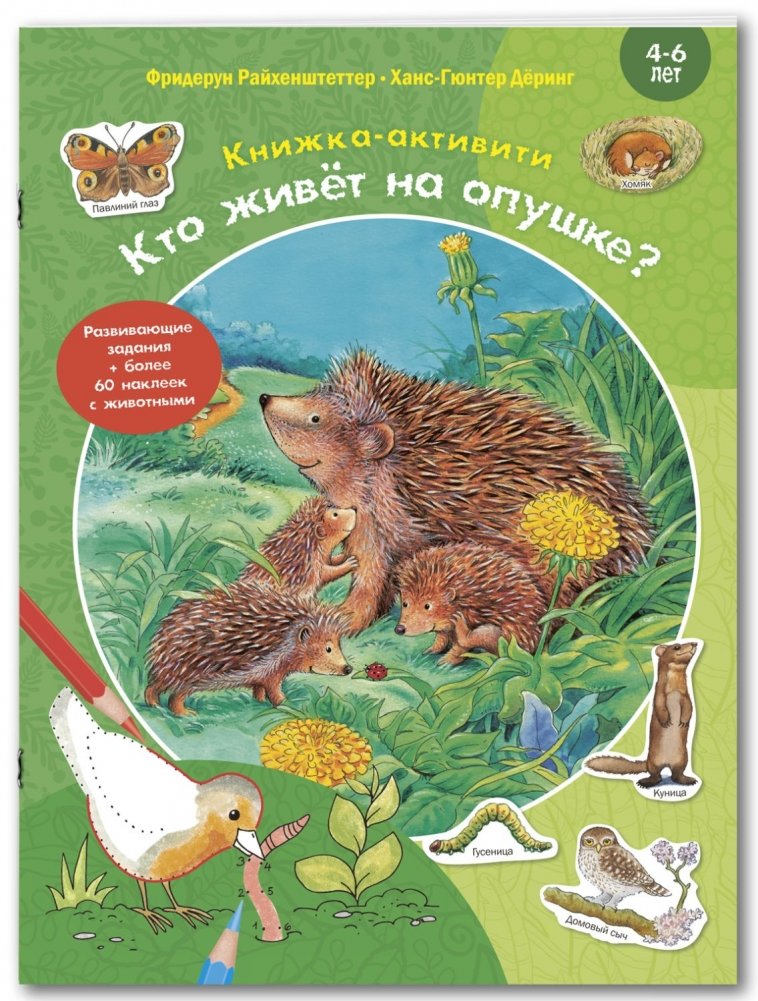 Кто живёт на опушке? Книжка-активити с развивающими заданиями, головоломками, наклейками | Who Lives on the Edge of the Forest? Activity Book with Developing Tasks, Puzzles, and Stickers