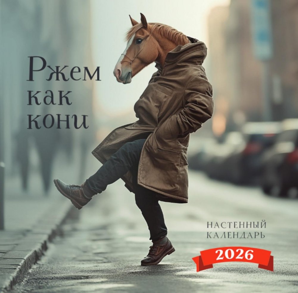 Ржем как кони. Календарь настенный на 2026 год | Laughing Like Horses: Wall Calendar 2026