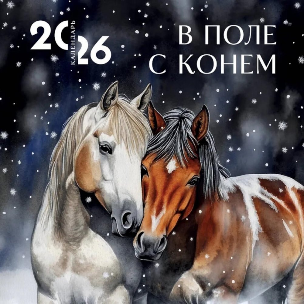В поле с конем. Календарь настенный на 2026 год | In the Field with a Horse: 2026 Wall Calendar