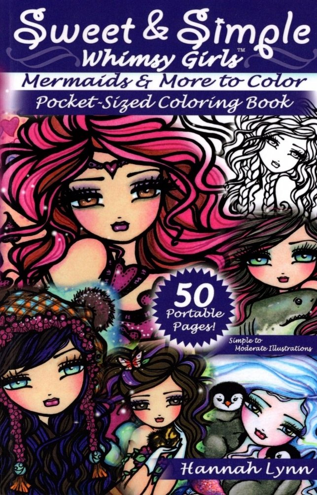 Sweet & Simple Mermaids & More to Color Pocket-Sized Coloring Book | Sweet & Simple Mermaids & More Pocket Coloring Book