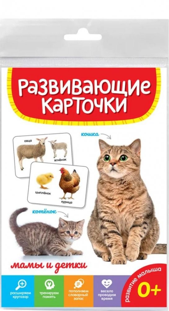 Развивающие карточки. Мамы и детки