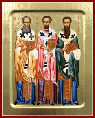Икона Три Святителя на дереве | Three Hierarchs Icon on Wood
