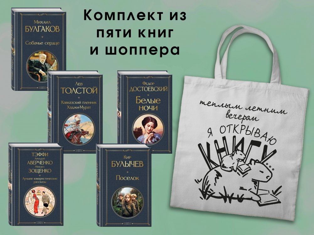 Набор "Список на лето. 7-10 класс" (из 5 книг с шоппером) | Summer Reading List Set: Grades 7-10 (5 Books with Shopper Bag)