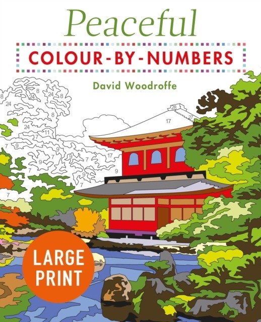 Большая печать мирные раскраски по номерам | Large Print Peaceful Colour-by-Numbers