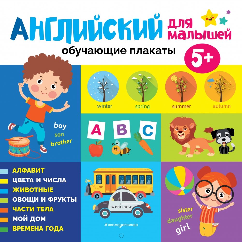 Английский для малышей. Обучающие плакаты | English for Toddlers: Learning Posters
