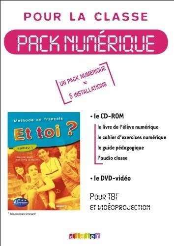 CD-ROM. Et toi? Pack numerique 1. 5 лицензий для класса (+ DVD) | CD-ROM. Et toi? Digital Pack 1. 5 Licenses for the Classroom (+ DVD)