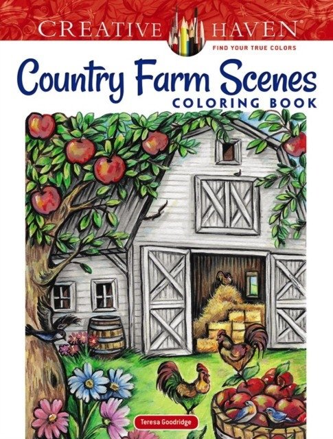 Country Farm Scenes. Coloring Book | Country Farm Scenes Coloring Book