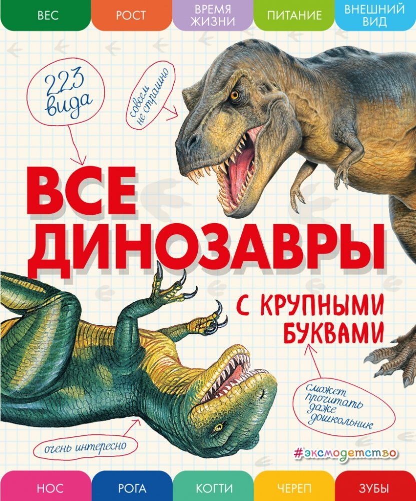 Все динозавры с крупными буквами | All Dinosaurs in Large Print
