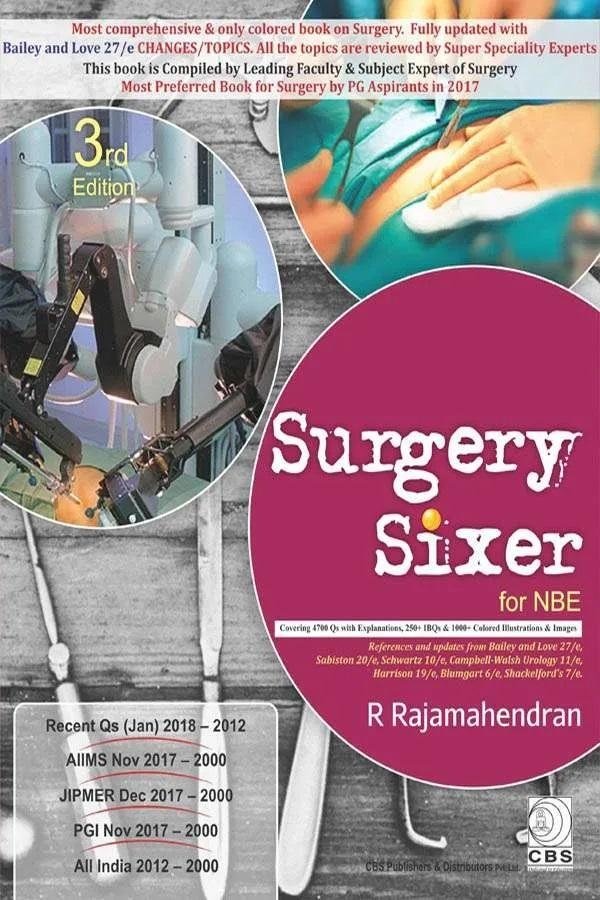 Surgery Sixer For Nbe 3Ed (Pb 2018) | Surgery Sixer for NBE 3rd Edition (2018)
