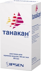 Ipsen Tanakan solution, 40 mg / ml, 30 ml.