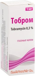 Rompharm Tobrom drops, 0.3%, 5 ml.
