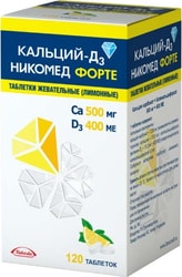 Takeda Calcium-D3 Nycomed Forte, 500mg / 400ME, 120 Chews. tab.