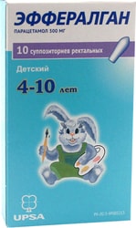 UPSA Efferalgan, 300 mg, 10 supp.