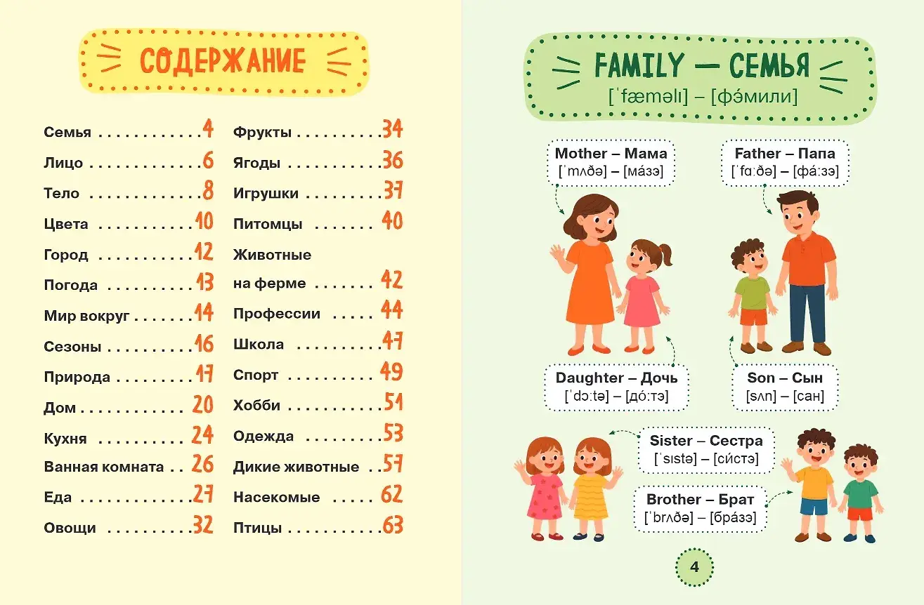 Мой первый год английского. Словарик в картинках фото книги 4