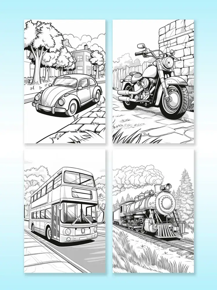 3D раскраска. Транспорт фото книги 2