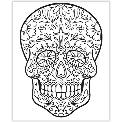 Spectacular Sugar Skulls Colouring Book фото книги 2
