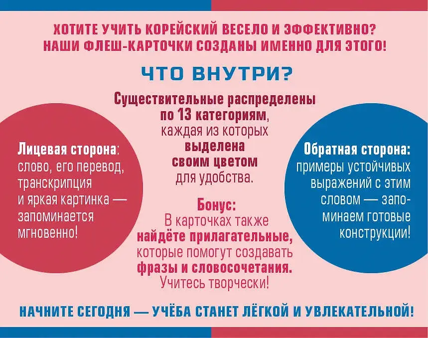 800 самых нужных корейских слов и фраз. Флеш-карточки фото книги 2