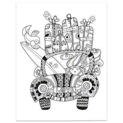 Flower Power Colouring Book фото книги 2