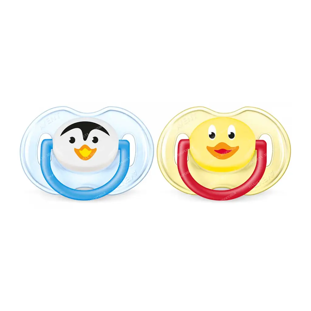 AVENT Silicone pacifier for boys scf 182/12 (Funny little animals 0-6 months (pack. 2 pcs))