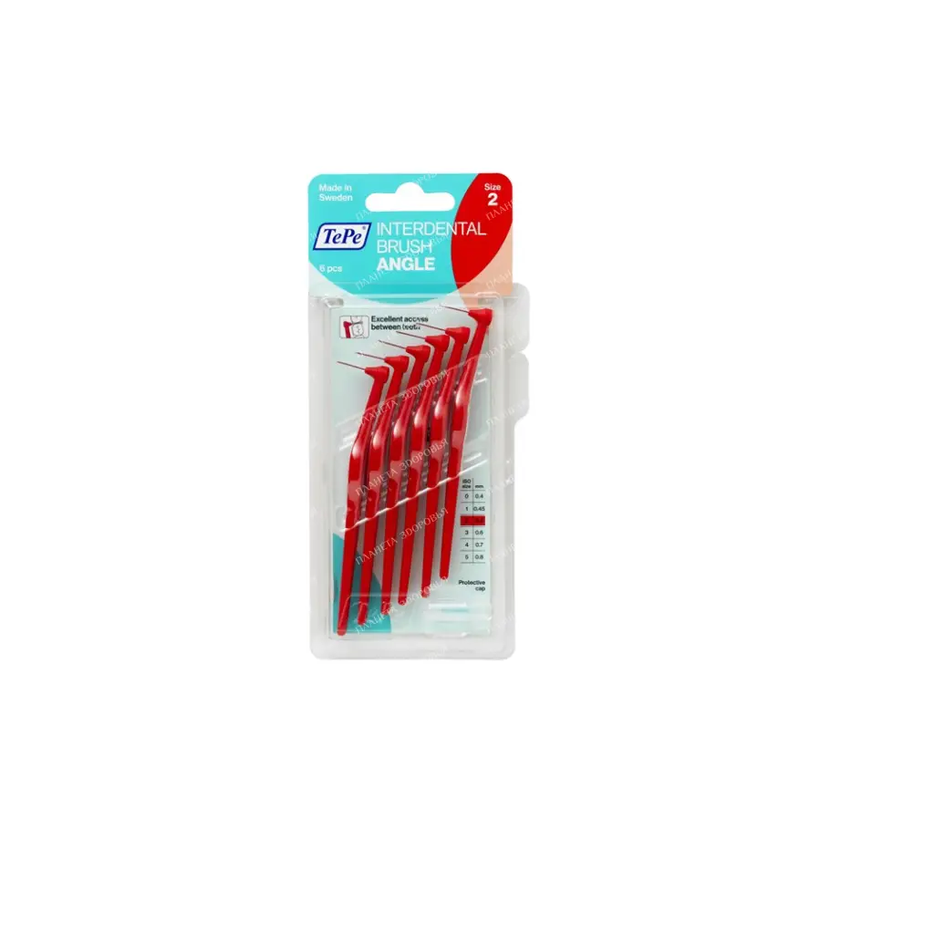 TePe Interdental brushes (Angl №2, on a long handle 6pcs in a blister, 05mm)