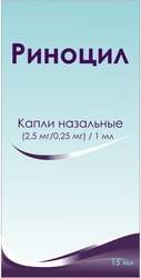Rubicon Rinocil Drops, (2.5 mg / 0.25 mg) / 1 ml, 15 ml.