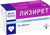 Farmland Lysiret, 20 mg / 12.5 mg, 30 tablets