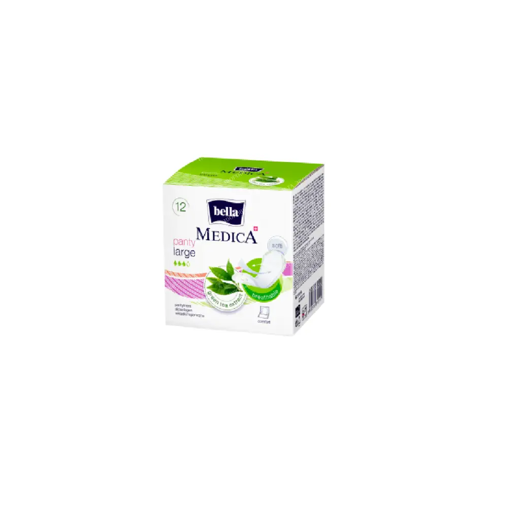 Bella Medica Ultrathin panty liners with green tea extract panty large size 12pcs