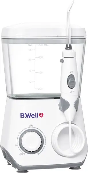 B.Well WI-933 White Water Flosser - Professional Oral Irrigator with 8 Nozzles