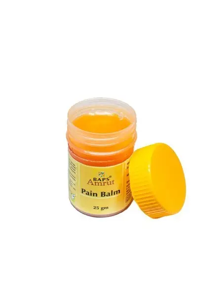 BAPS Amrut Pain Balm: Indian Ayurvedic Relief for Neuralgia, Rheumatism &amp; Back Pain (25g)