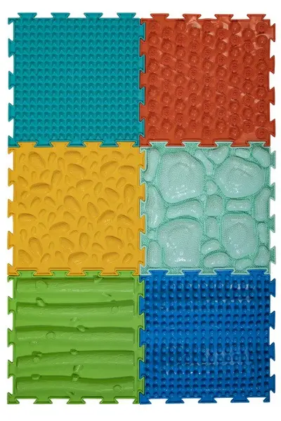 OrthoDon Mix 6-Piece Puzzle Massage Mat for Kids