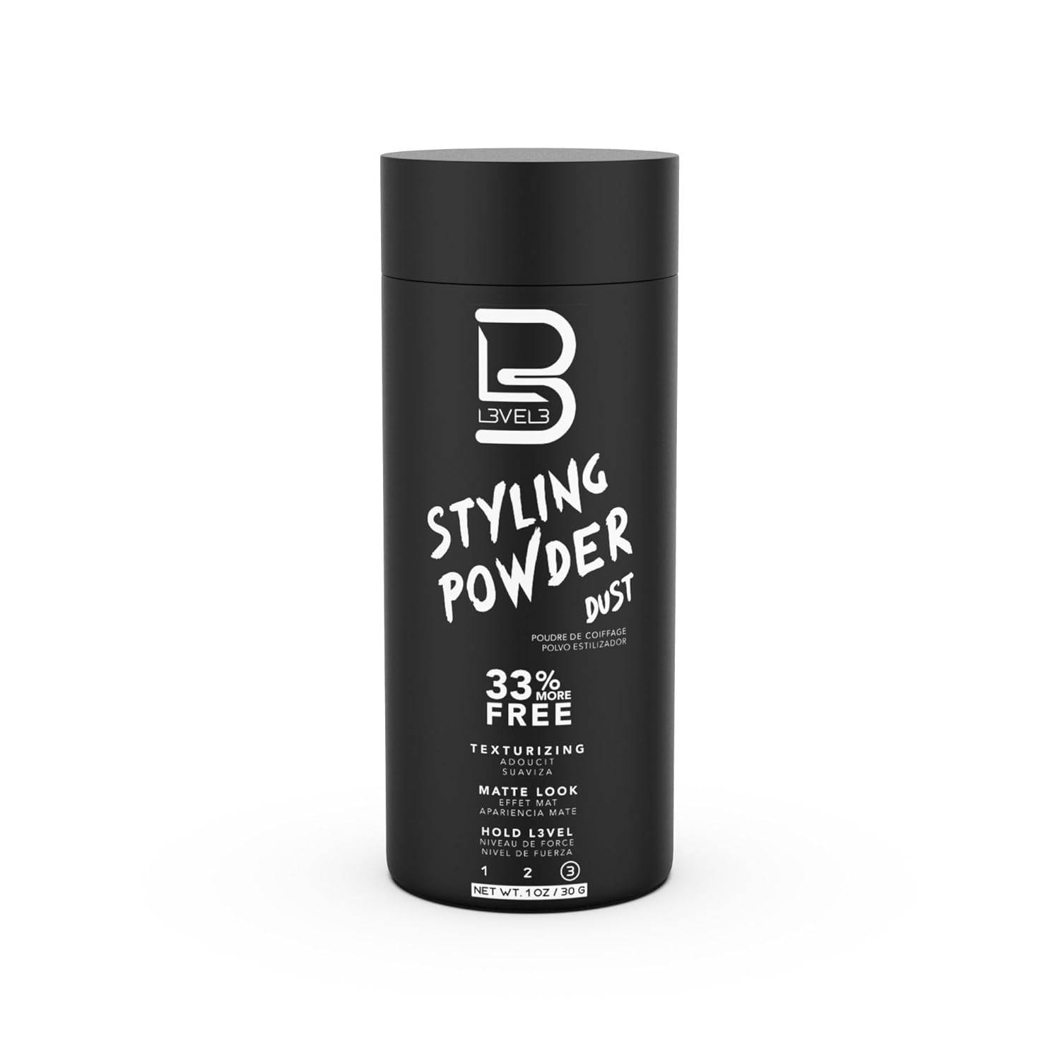 L3 Level 3 Styling Powder - Natural Look Mens Powder - Easy to Apply with No Oil or Greasy Residue (Small - 30 Grams)