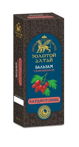 Altay Gold Cardiotonic Balm with Hawthorn (Alcohol-Free, 250ml)