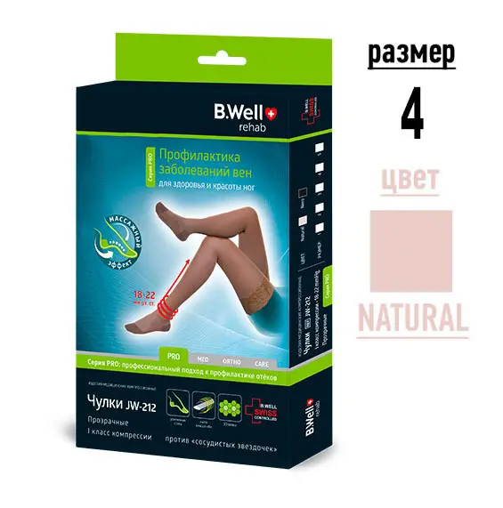 B.Well Beige Compression Stockings, Class 1