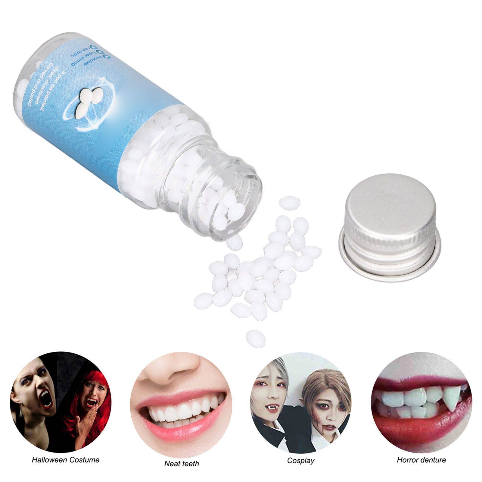 Lieviry Denture Repair Beads - 5 ml Fixing Cream for Temporary Tooth Restoration #6