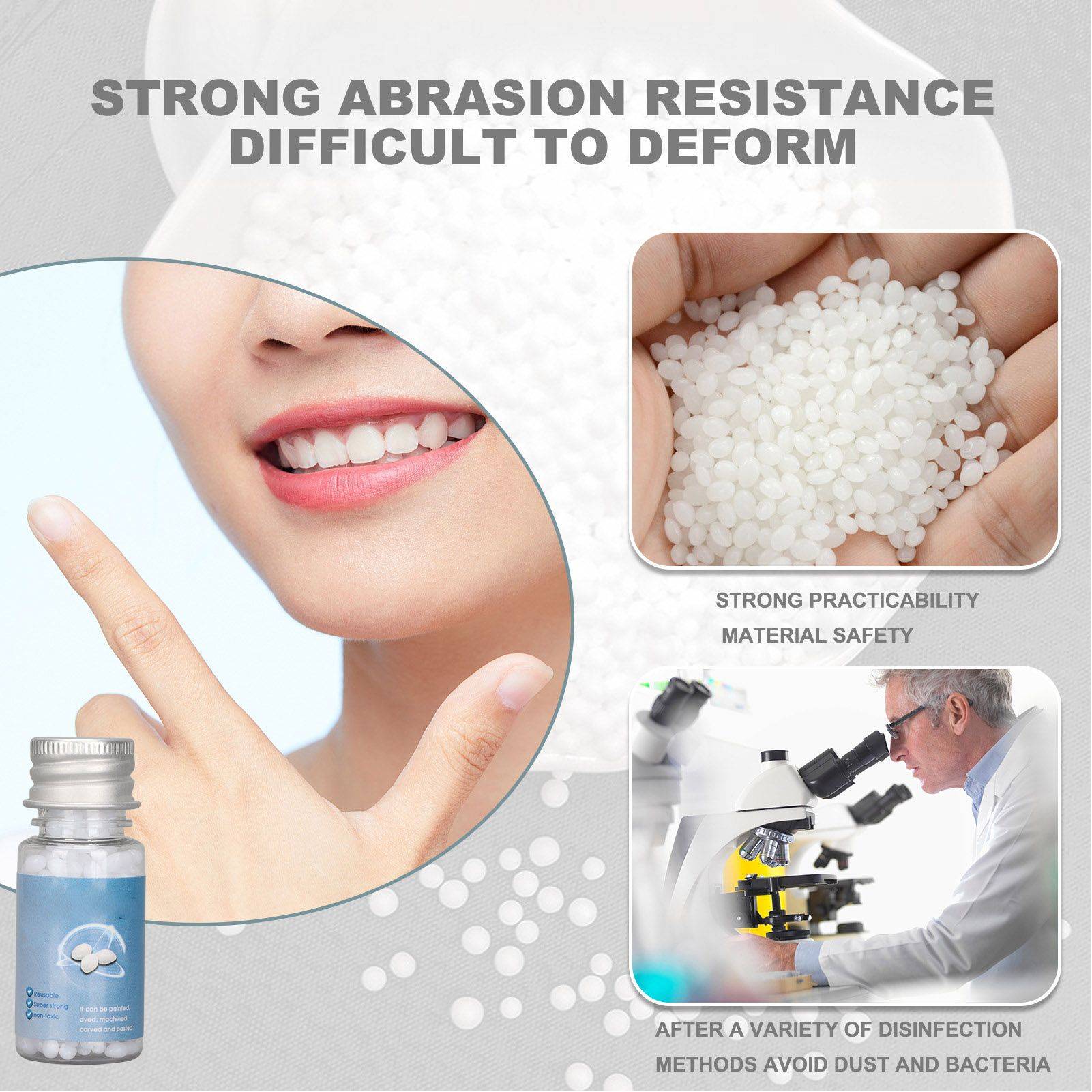 Lieviry Denture Repair Beads - 5 ml Fixing Cream for Temporary Tooth Restoration #5