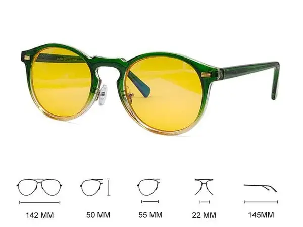 Blue Light Blocking Glasses: STЁKLA GREEN Yellow Lenses (76% Block)