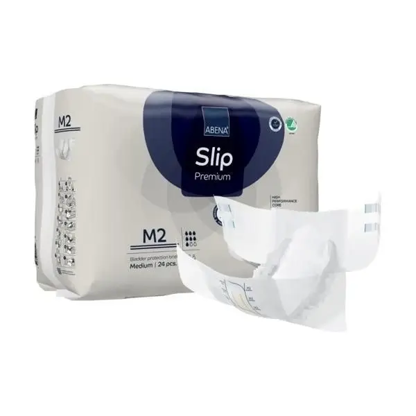 Abena Slip M2 Adult Diapers: Breathable, Overnight &amp; Post-Surgery (70-100cm, 24ct)