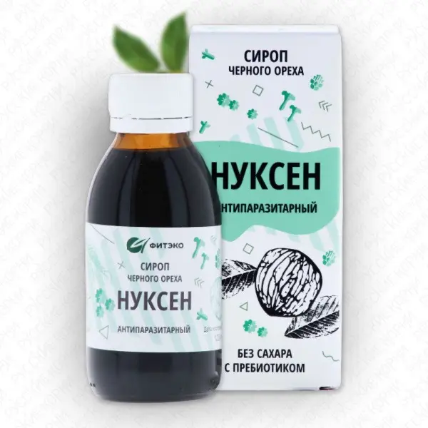 Black Walnut Syrup "Nuksen Antiparasitic" 125ml - FitEco | Allergy Relief