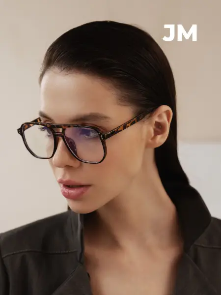 Aviator Computer Glasses - Brown - JewelryMeverly