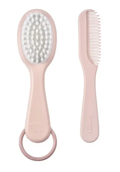 Beaba 2-in-1 Baby Hairbrush &amp; Comb Set: Newborn &amp; Toddler