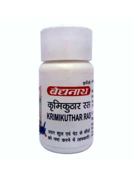 Baidyanath Krimikuthar Ras: Powerful Anti-Microbial &amp; Anti-Parasitic (80 Tablets)