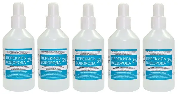 5 x 100ml Bottles of 3% Hydrogen Peroxide